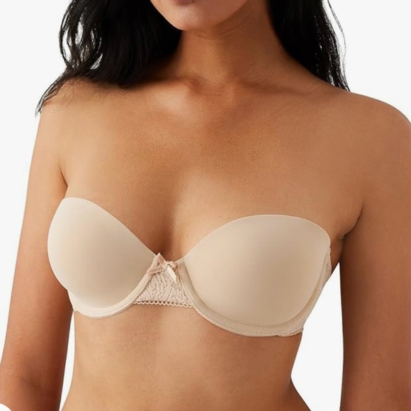 NWT- B.TEMPT'D BY WACOAL Modern Method Strapless Picot-Trimmed Bra - Picture 6 of 10